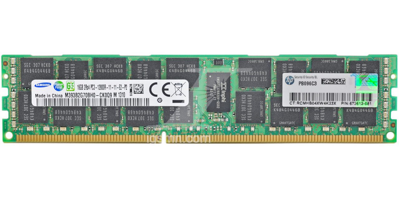 HP 16GB PC3 12800R DDR3 1600MHz